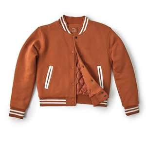 Chaqueta de béisbol de bombardero universitario de moda para hombre nueva moda Varsity Letterman diseño bordado Logo parches lona Patchwork - Product Image 5