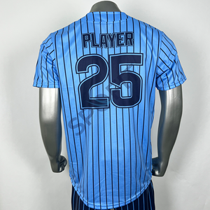 Uniforme de béisbol de medio botón personalizable de alta calidad, logotipo personalizado impreso, camisetas de béisbol transpirables que absorben la humedad, OEM ODM - Product Image 6