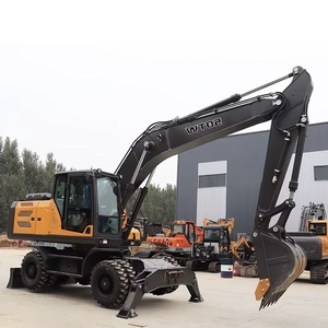 Excavatrice sur pneus compacte de qualité supérieure, options de 9 à 20 tonnes, système hydraulique, godet robuste, prête à l'emploi en construction - Product Image 2