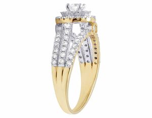 <b>925</b> <b>Silver</b> Iced Out Bridal Jewelry Elegant Engagement Style Moissanite Diamond Cluster Wedding <b>Ring</b> For Women - Product Image 4