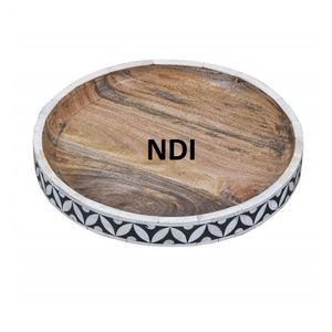 Wooden Decorative <b>Tray</b> Bone Inlay Design Top Decoration <b>Tea</b> Coffee Serving <b>Tray</b> Home Hotel Catering Usage Food Server <b>Trays</b> - Product Image 2