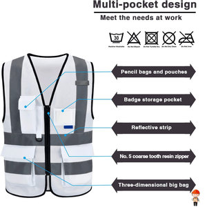 เสื้อกั๊กกันหนาวสะท้อนแสงสำหรับผู้ชาย, เสื้อกั๊กใส่ตกปลากลางแจ้งเสื้อกั๊กใส่ทำงานโลโก้ตามสั่ง - Product Image 3