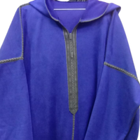 Thobe marocain d'hiver pour homme, à capuche, manches longues, Djellaba, Robe arabe musulmane, plusieurs couleurs, en tissu suédé, chaud, Gandoura, Kaftan