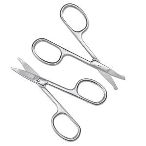 Ciseaux à sourcils, outil de soin de beauté, acier inoxydable, manche en céramique, précision, toilettage, coupe précise, utilisation en salon - Product Image 2