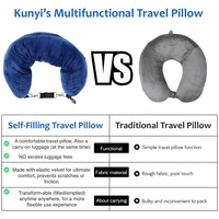 2024 produits chauds oreiller de voyage en velours doux en peluche oreiller de cou rembourré rechargeable qui convient aux vêtements pendant 5 jours