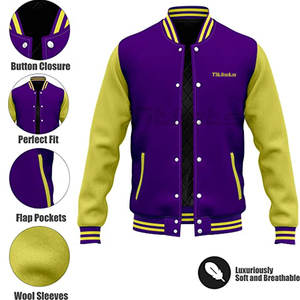 Adultes Vêtements Meilleure Vente En Ligne Veste Letterman Fabriquée Dans La Meilleure Qualité Veste Letterman En Stock - Product Image 3