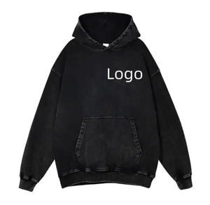 เสื้อฮู้ดสวมหัวของผู้ชายผ้าขนแกะคอตตอน100% มีกระเป๋าแห้งเร็วและระบายอากาศได้ดีพอดีตัวปกติโลโก้ด้านหน้าแบบกำหนดเอง - Product Image 4