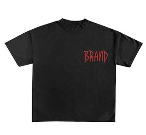 เสื้อยืดแขนยาวโอเวอร์ไซส์ลายกราฟิกของผู้ชายเสื้อยืดครอปโบซี่เข้ารูปผ้าฝ้าย100% ถัก - Product Image 2