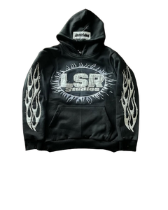 Hecho en fábrica personalizar 100% algodón lavado ácido Denim desgastado bordado Sudadera con capucha invierno Streetwear Sudadera con capucha para Unisex - Product Image 5