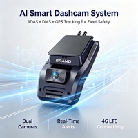 Caméra embarquée 4G, caméra de tableau de bord 4 voies, dispositif de suivi GPS avec carte SIM, DVR embarqué avec vidéo en direct en temps réel pour camions, bus, taxis, flotte