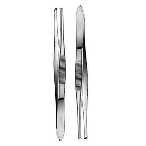 Fórceps de vendaje dental de acero inoxidable reutilizables con pinzas de Punta dentada, instrumentos quirúrgicos manuales de 15cm, fórceps de tejido - Product Image 5