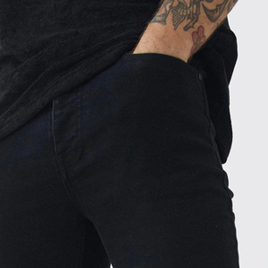 Jeans en denim délavé de haute qualité pour hommes, coupe slim, extensible, tendance, décontracté, streetwear avec pantalon décontracté tendance - Product Image 4