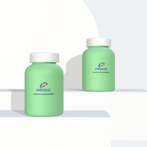 Wholesales Custom Printing <b>Plastic</b> <b>Packaging</b> Cylinder Green PET <b>Plastic</b> Bottle for Medicine, Vitamin Pill Made in Vietnam - Product Image 4