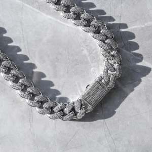 ห่วงโซ่เพชรโมอิส925สเตอร์ลิงทรงกลมตัดเครื่องประดับสำหรับตัวงานแต่งงานทุกเพศพร้อมการชุบเงินสำหรับเขาและเธอตามสั่ง - Product Image 4