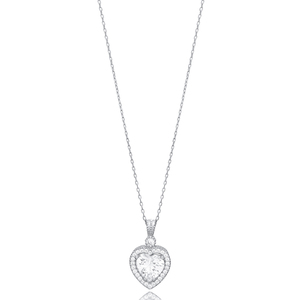 สร้อยคอหิน CZ ดีไซน์รูปหัวใจจี้เครื่องประดับเงิน925ทำมือขายส่ง - Product Image 5