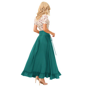 <span class=keywords><strong>กระโปรง</strong></span>ยาวมีระบายสำหรับผู้หญิงกระโปรงยาวแบบย้อนยุคปรับแต่งได้ - Product Image 4