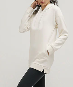 เสื้อฮู้ดดี้ผู้หญิงผ้าฝ้ายแท้ 100% รุ่นปี 2026 แบบสั่งทำพิเศษ ระบายอากาศได้ดี เหมาะสำหรับใส่ลำลองในฤดูหนาว มีฮู้ดปักโลโก้ด้านหน้า โดย AKO - Product Image 4