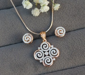 ชุดต่างหูสร้อยคอเพชรธรรมชาติที่ได้รับการรับรอง IGI หรูหราชุดเครื่องประดับเรียบง่ายน้ำหนักเบาแวววาวของขวัญแฟชั่นผู้หญิง - Product Image 1