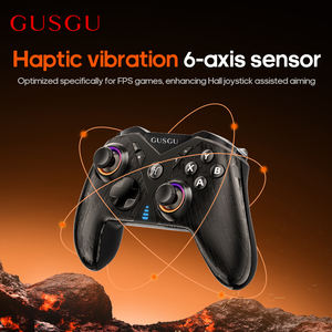 Manette de jeu intelligente <span class=keywords><strong>GUSGU</strong></span> G5 avec fonction de vibration pour jeux PS4/PS5/PC/TV RGB sans fil 2.4G Auto Tubro - Product Image 5
