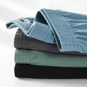 <b>Men's</b> Cotton Boxers <b>Underwear</b> Breathable Elastic Waistband <b>Trunks</b> Loose Fit Comfortable Knitted Shorts - Product Image 4