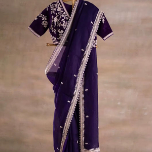 Indian Designer Latest Eye-Catching Saree Traditional Indian Saree Exclusive <b>Party</b> Festival Wear Bridal Wear Rich Look Sari - Product Image 1