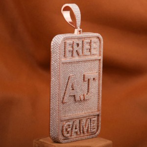 จี้เพชรโมอิสซาไนต์แบบคิวบา งานแฮนด์เมด ตัวอักษรเงินแท้ 925 ประดับเพชรระยิบระยับ สไตล์ฮิปฮอป สำหรับผู้ชาย ลดราคาพิเศษ - Product Image 2