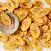 Croustilles de plantain frites (Chifles)| Recette de chips de plantain croustillantes | FRITEUSE À AIR CHIPS DE PLANTAIN KERALA CHIPS DE BANANE