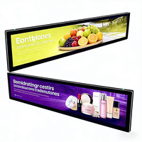 Écran LCD ultra-large étiré pour étagère, affichage numérique Android pour supermarché, magasin de détail, publicité, garantie 5 ans