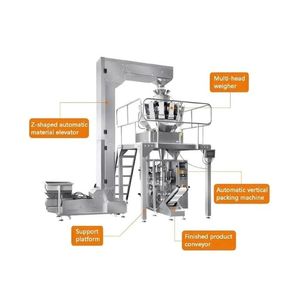 Línea de Empaquetado de Papas Fritas Totalmente Automática, Motor, Caja de Cambios, Rodamiento, Capacidad de 1800p/h, Sistema de Pesaje, Llenado y Sellado para Refrigerios - Product Image 2