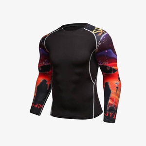 Camisa de compresión de alta calidad MMA rash guard para hombres Personalice su propio logotipo Sublimado manga completa Rash Guard - Product Image 6