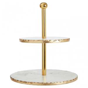 Support à gâteau en métal avec finition brillante et design en relief, de forme personnalisée, pour usage domestique, hôtelier, en restaurant et lors de cérémonies de mariage - Product Image 4