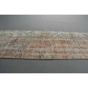 Turkish <b>Runner</b> <b>Rug</b> 2x6,6 ft (62x201 cm), Brown Patchwork Vintage <b>Rug</b> - Product Image 3