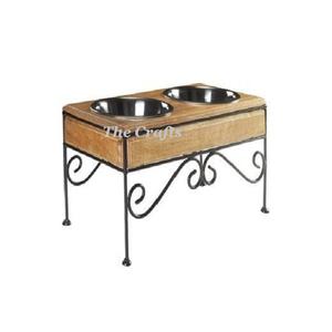 Bols de nourriture pour chiens de conception extrêmement bonne en acier inoxydable et bols de chat de chien en bois pour l'utilisation de nourriture et de boisson - Product Image 6