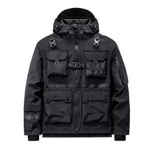 Vestes d'hiver à fermeture éclair avec logo personnalisé, plusieurs poches, veste technique coupe-vent, résistance au froid, protection imperméable - Product Image 1