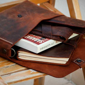 Vintage <b>Large</b> Size Genuine Leather Detachable Button Crossbody Sling <b>Bag</b> Unisex Custom Logo Shoulder Casual Office Laptop <b>Bag</b> - Product Image 4