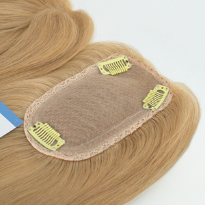 วิกผมคนสำหรับผิวด้านบนวิกผมยาวสีบลอนด์ฐานผ้าไหม - Product Image 3