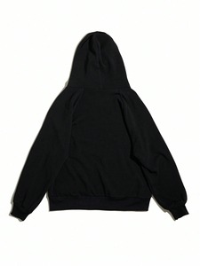 Sudadera con capucha negra con cremallera y máscara de fantasma de diamantes de imitación y brillo Spooky Text Streetwear Unisex Horror Fashion Oversized Acid Wash - Product Image 3