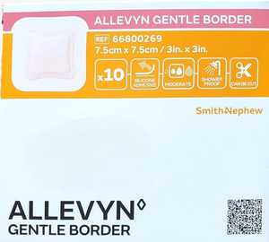 Allevyn apósito de borde suave 7,5 cm x 7,5 cm 10cm x 10cm 12,5 cm x 12,5 cm Paquete de 10 apósitos avanzados para el cuidado de heridas - Product Image 2