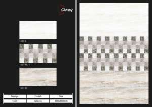 Carreaux muraux en céramique de luxe 300x600mm pour salle de bain et cuisine, finition brillante ou mate, surface sculptée effet sucre, design mural intérieur luxueux - Product Image 2