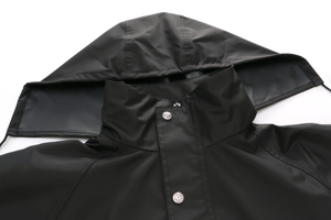 Veste de pluie réfléchissante en PVC polyester vert fluorescent résistante, randonnée, industrielle, longue - Product Image 5