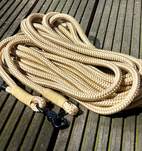 Dragline Rope Made of Climbing Rope PPM with Leather Rigging Long <b>Leash</b> Dog and Whippet - Product Image 1