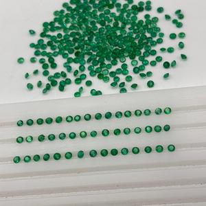 Piedra Preciosa AAA+ Esmeralda Natural de Zambia de 2-3 mm, Corte Redondo Facetado, Gema Suelta para Fabricación de Joyas de Anillo al Mejor Precio de Fábrica - Product Image 1