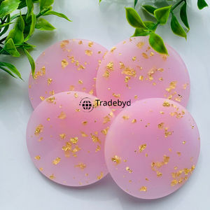 Sous-verres en résine de qualité supérieure, élégants, faits à la main, 4x4 pouces, ensemble de sous-verres carrés pour tables à manger et tables basses, couleurs personnalisées, Tradebyd - Product Image 2