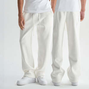 Pantalons de survêtement décontractés pour hommes de haute qualité en coton et élasthanne mélangés, pantalons de jogging en molleton écologiques, respirants, avec cordon de serrage élastique - Product Image 1