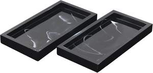 La conception luxueuse de plateau de salle de bains noire de résine augmente n'importe quel arrangement de salle de bains ajoute le style et la fonctionnalité à votre temps de station thermale ou de bain - Product Image 4