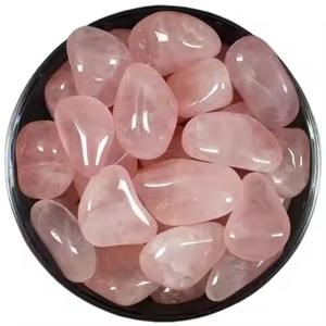 Las mejores piedras caídas de cuarzo rosa Natural, cristales curativos pulidos, Feng Shui tallados para la fabricación de joyas Reiki y la decoración del hogar - Product Image 1