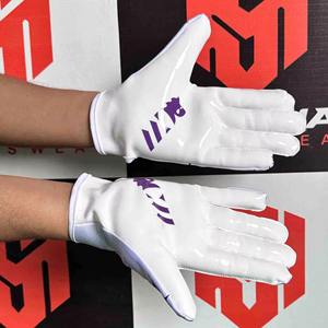 Gants de football américain personnalisés légers et respirants, évacuation de l'humidité, design à doigts complets, antidérapants, sangle de poignet réglable, main - Product Image 3