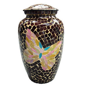 Urna de cremación de mariposa de mosaico de Metal duradero, urna de cenizas funerarias de diseño Premium para urna de cenizas humanas para adultos - Product Image 4