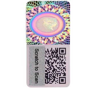 Papier adhésif découpé à l'emporte-pièce, imprimé thermiquement holographique argenté Digiteltech P3, durable, pour étiquettes d'emballage professionnelles - Product Image 1