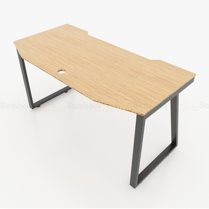 โต๊ะเกมมิ่ง GBamboo GB38014-Ergonomic ขนาด 70x140 ซม. รุ่น Trapez II ขาไม้พลาสติก วัสดุ MDF ผิวเคลือบเมลามีน สำหรับคอมพิวเตอร์ - Product Image 1